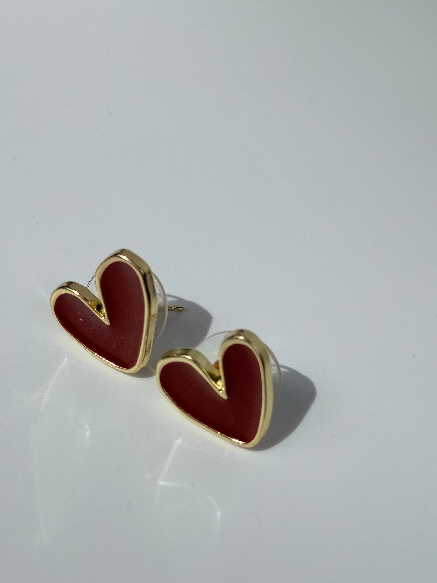 Rote Herz Ohrringe