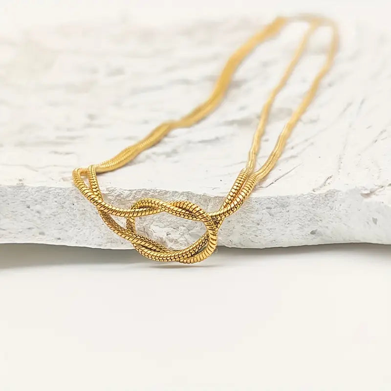 Minimalistische Herz-Halskette aus Edelstahl – 18K Vergoldet – Hypoallergen & Wasserfest – Geschenk für Damen --