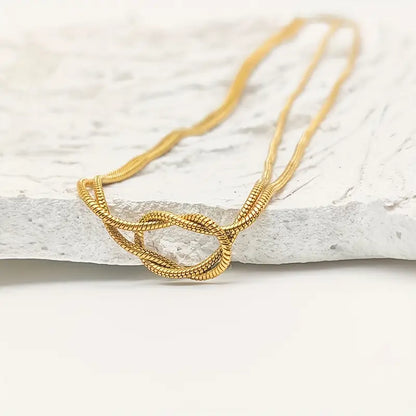 Minimalistische Herz-Halskette aus Edelstahl – 18K Vergoldet – Hypoallergen & Wasserfest – Geschenk für Damen --