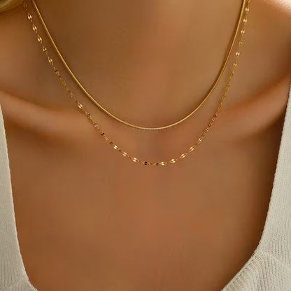 Doppelte Goldene Halskette