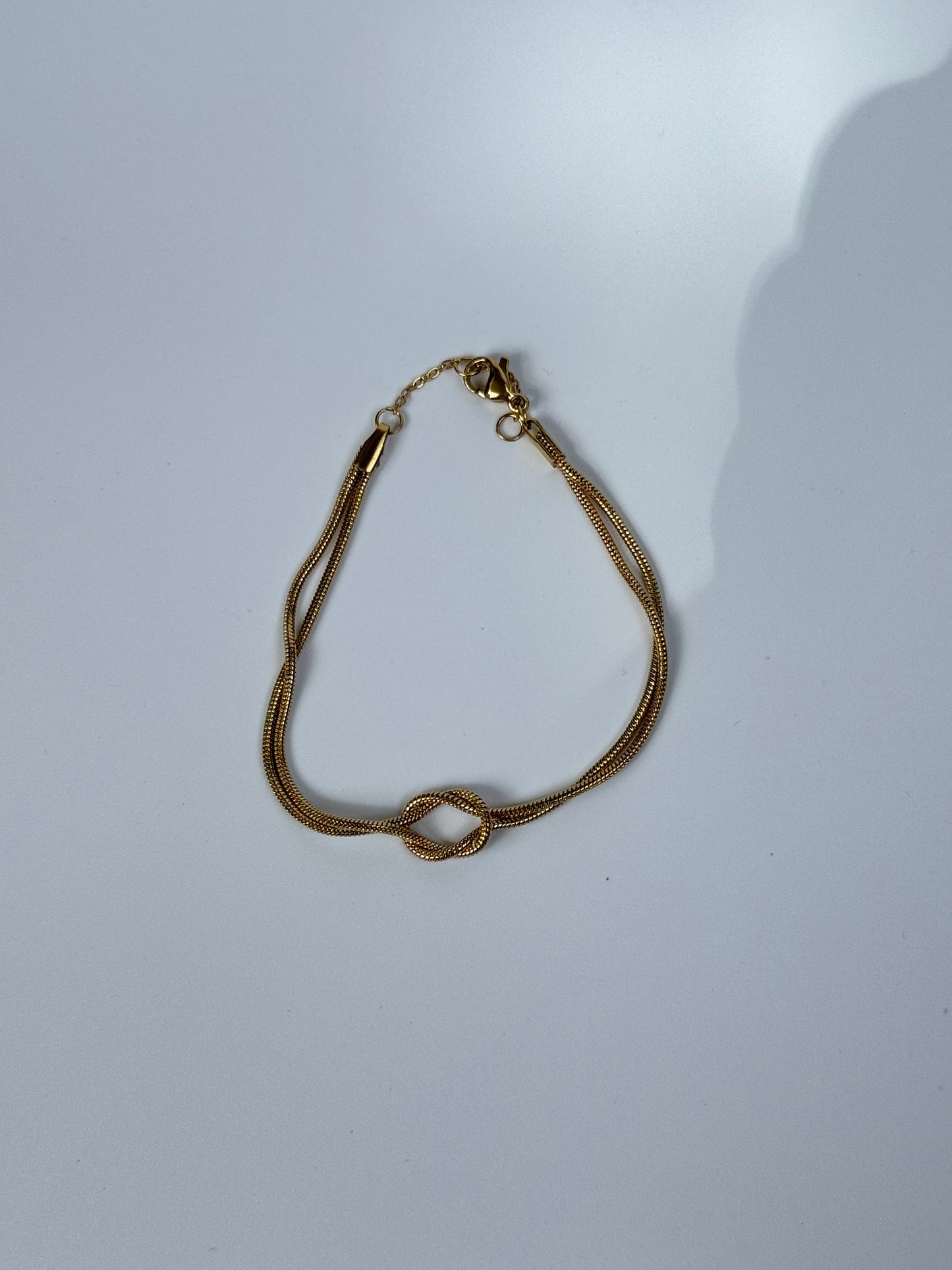 Goldene Edelstahl Knotenarmband