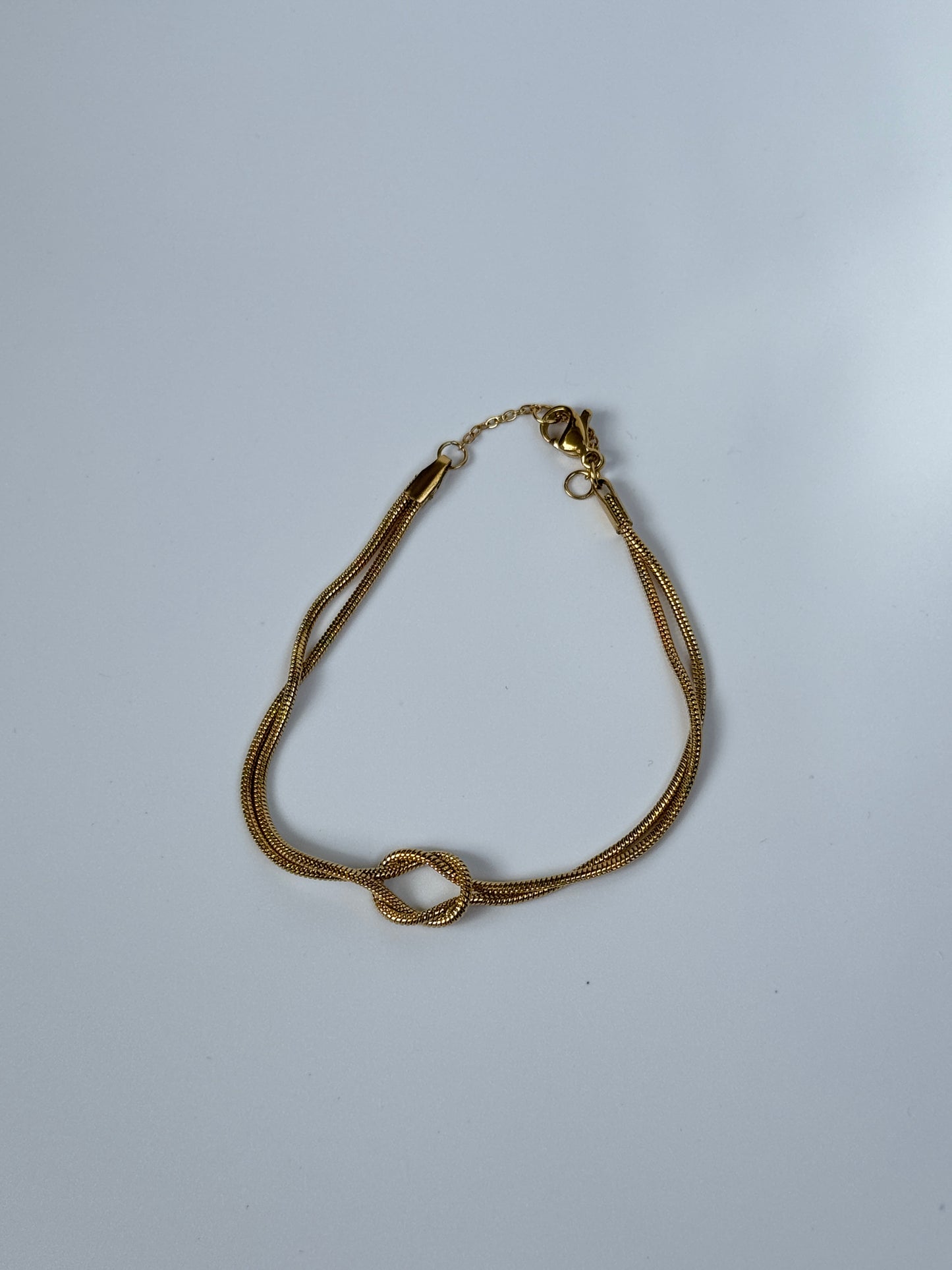 Goldene Edelstahl Knotenarmband