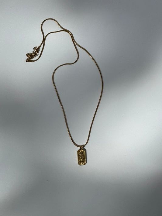 Vintage Plaketten Halskette