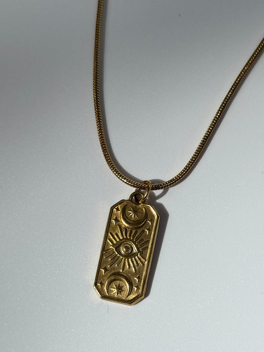 Vintage Plaketten Halskette