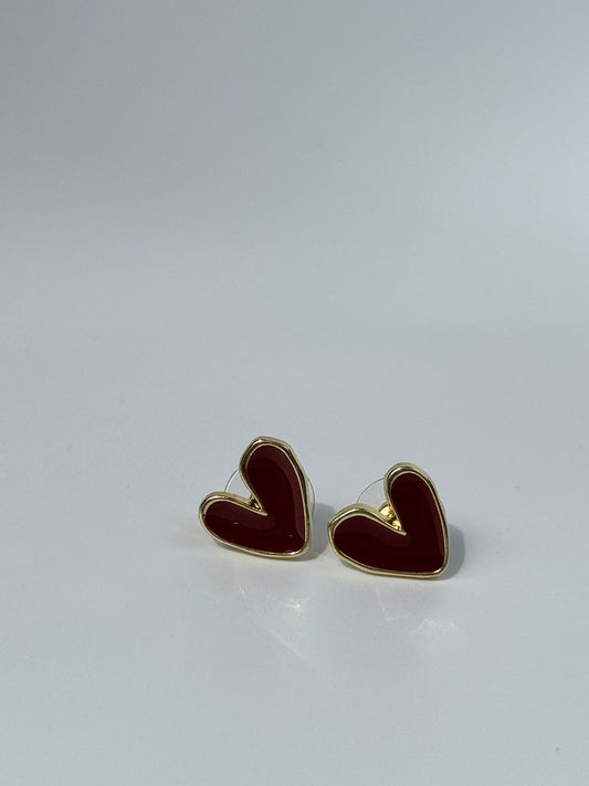 Rote Herz Ohrringe