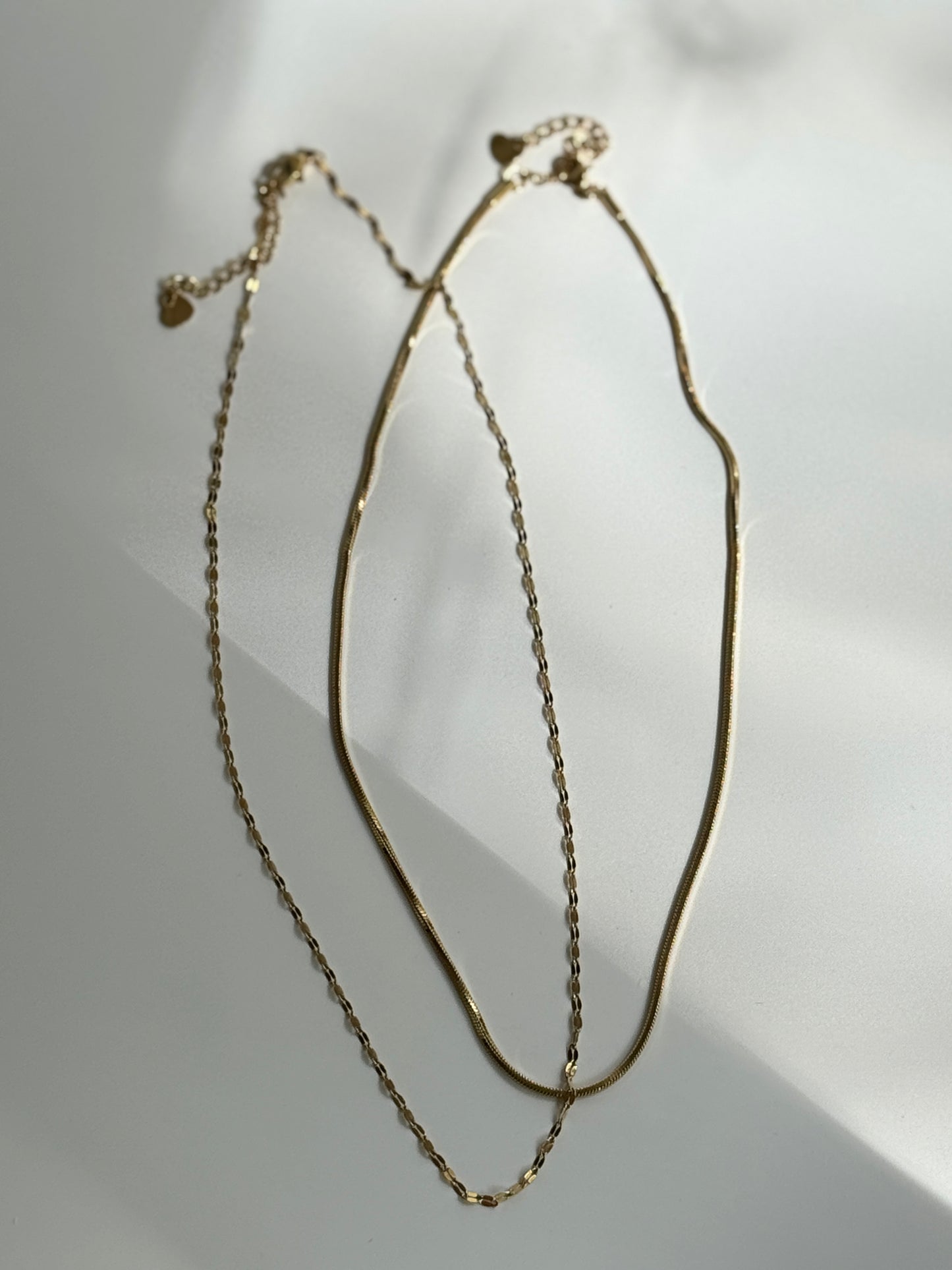 Doppelte Goldene Halskette