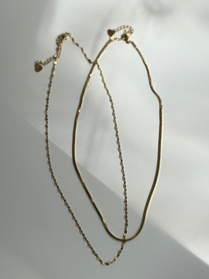 Doppelte Goldene Halskette