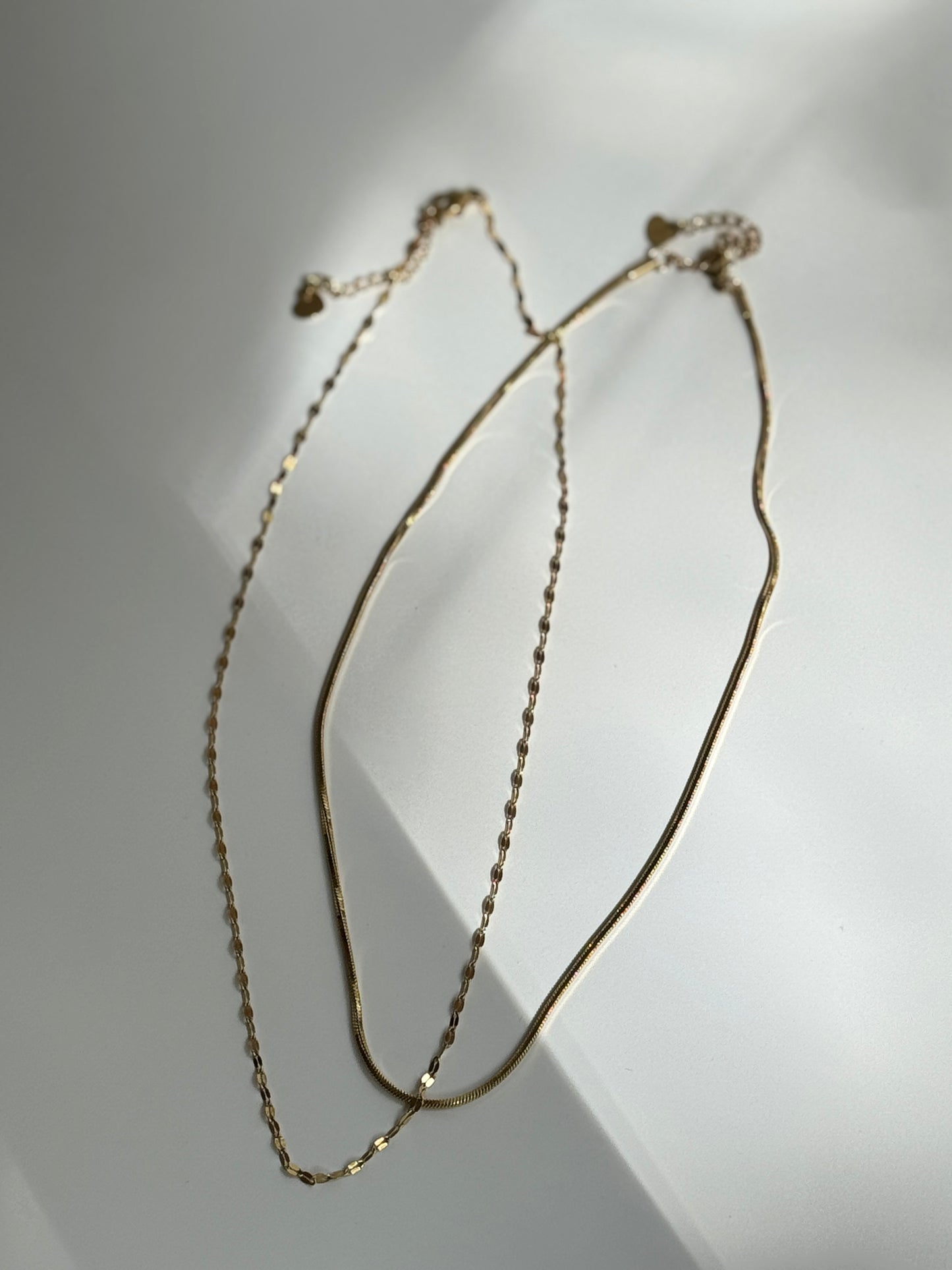 Doppelte Goldene Halskette