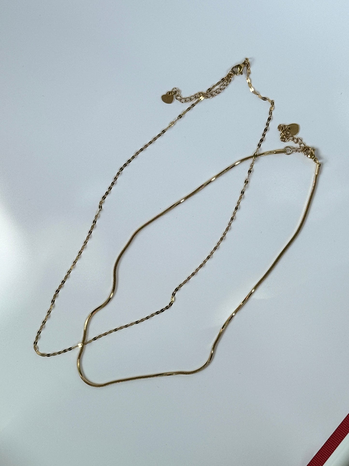 Doppelte Goldene Halskette