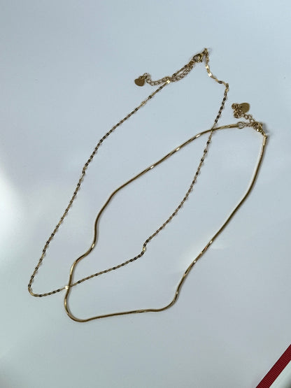 Doppelte Goldene Halskette