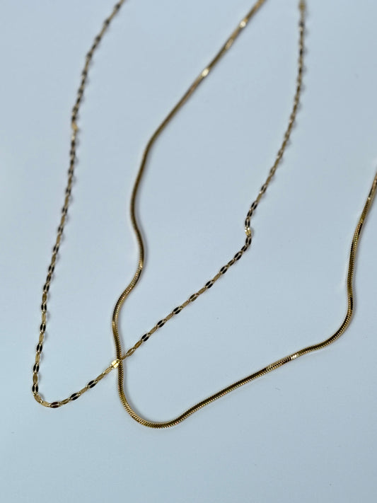 Doppelte Goldene Halskette