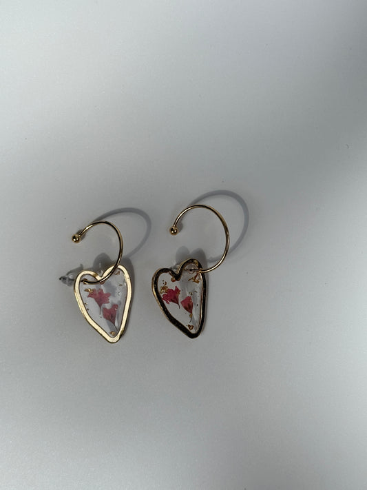 Resin Herz Ohrringe