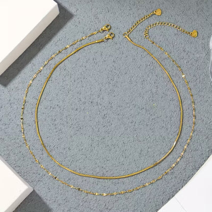 Doppelte Goldene Halskette